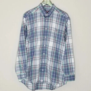 Vineyard Vines Blue Plaid Murray Button Down Shirt L